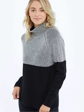 Summersalt Luxe Cashmere Blend Two-Tone Sweater XS